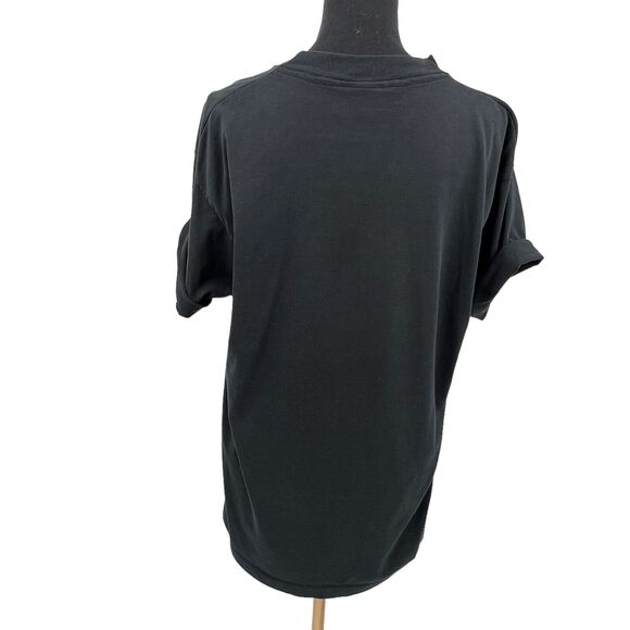 Vintage 1989 Air Waves‎ Black Single Stitch Gold Foil Carousel Tee Shirt XL - Picture 3 of 9